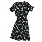Alfred Dunner Vintage midi Black and White polka dot Floral dress Photo 2