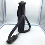 BRAND black leather travel bag w/adjustable strap Photo 3