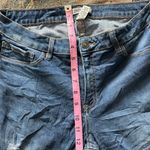 Refuge High Waist Distressed Skinny Jeans Women’s Size 12 Dark Wash Cropped Raw Photo 5
