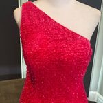 Women’s Sequined One Shoulder Short Pink Party or Prom Dress Size 4 Pink Photo 1