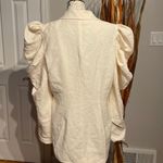 Pretty Little Thing Blazer Woven Lapel Side One Button Puff Sleeve Oversized Plus-size Cream Photo 2