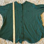 Dark Green Button Down Waffle Knit Long Sleeve Size undefined Photo 8