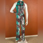 Flirty Pink Women's Paisley Jumpsuit in Teal and Pink Size Small. B32 Green Photo 6