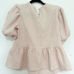 EXPRESS  size small peplum pink short sleeve blouse top Photo 2