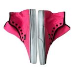 Vans Unisex Hot Neon Pink Black Hi-Top Sneakers Size Women 6.5 Men 5 Skate Shoes Photo 5