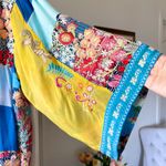 Johnny Was Samba Patchwork Reversible Kimono Floral Embroidered Multi Medium EUC Photo 6