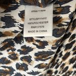 Chloe Rene Shirt Womens Sz M New Leopard Blouse Pleated Lightweight Top Size M Photo 12