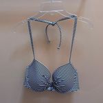 Aerie Navy & White Striped Bikini Top Photo 0