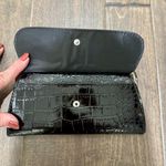 Black Faux Croc Wallet Clasp Frame | Accordion Card Slots | NWOT Photo 3