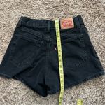 Levi's  Women's Black High Waisted Mom Denim Shorts Photo 4