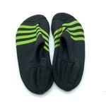 Womens Water Shoes Slip On Fabric Striped Black Green 37/38 US 5/6 Photo 2