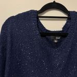 a.n.a  Blue Sequin Metallic Sparkly Scoop Neck Sweater Size XL Photo 4