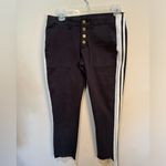 Pam & Gela  Uniform Step‎ Hem Double Stripe Pant in Vintage Black Size 26 Photo 1