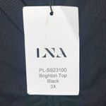 Revolve LNA Brighton Top in Black Size 3X Plus Cold Shoulder V Neck Ruched Photo 10