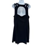 Free People Women's Large Baby Love Trapaze Open Cut Out Back Black Swing Dress Photo 4