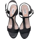 Dune London  Womens Size 41 9.5 Black Snakeskin Maddie Crystal Block Heel Sandals Photo 3