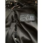 Alex Evenings Womens Top 2X Black Sequin Embellished Chiffon Blouse $149 Photo 4