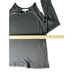 IRO Women Black Cold Shoulder Top Size XS Bherock Whipstitch Moto Blouse #G12-1 Photo 5