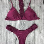 Boutique Small Burgundy Crochet Bikini Photo 0