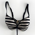 Marie Jo Swim Merle Heart Shape Bikini Top In Noir Rayure 1002916 E‎ $140 Black Size M Photo 6