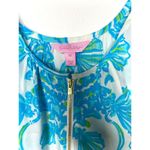 Lilly Pulitzer  Chevonne Silk White Blue Strappy Gold Zipper Resort Tank Top XS Photo 11