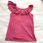 Lilly Pulitzer L  Pink Wynne Ruffle Top Photo 1
