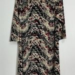 Womans Effortless Style By Citi Knits Multicolor Geometric Midi Dress Medium Photo 0
