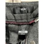 Mossimo Dark Gray Flat Front Dress Pants Size 12 Mid Rise Pocket Zip/Slide Clip Photo 2