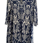 MSK Women's Dress Medium Blue White Fit and Flare Abstract Pullover Polyester Photo 0