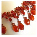 Carnelian and orange crystal statement necklace Photo 4