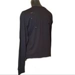 Kendall + Kylie NEW Cotton Long Sleeve Top with Laser Cut Holes in Black Photo 2