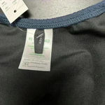 J.Crew  Textured Curved Waist Cheeky Bikini Bottom Demi Blue Size Small Photo 3