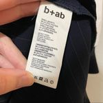 B+ab Navy Blue Pinstriped Long Sleeve Dark Academia Dress Women S Classic Preppy Photo 7