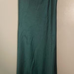 Beginning Boutique  Green Satin Midi Dress Photo 0