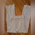 ZARA  Knit Pants Small Striped Stretchy High Rise Kick Flare Bootcut Lettuce Hem Photo 4