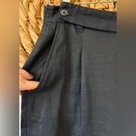 Madewell  The Harlow Wide Leg in 100% Linen Pant Black Size 8 Petite Photo 6