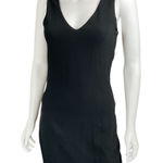 Belle Badgley Mischka Black Sleeveless Choker Neck V-Neck Party Cocktail Dress Photo 0