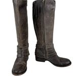 FREEBIRD by Steven Irish Tall Leather Riding Boots Triple Buckle Strap 6 Brown Photo 0