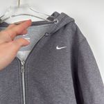 Nike Swoosh Full Zip Up Hoodie Sweatshirt in Gray Size Medium Photo 6