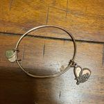ALEX AND ANI Rose Gold Love Bangle Bracelet with Heart Charm Photo 0