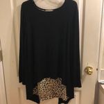 Indigo Blue Black & Cheetah Print Tunic Photo 0
