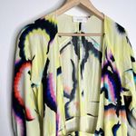 ALC Frank A.L.C. Enzo Silk Chiffon Wrap Dress Yellow Psychedelic Mini Womens 6 Photo 9