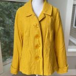 Relativity Goldenrod Yellow Woven 50’s Vintage Style Jacket Size 14 Photo 0