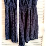 Hollister  Navy Lace Babydoll Romper Y2K Juniors Large Lined Floral Cottagecore Photo 6