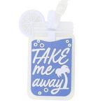 3/$15 Path Luggage Clear Purple Tag Take Me Away Photo 0