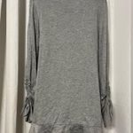 Vision USA Women’s Gray Long Sleeve Scrunched Sleeve Shirt Dress Size Small Photo 1