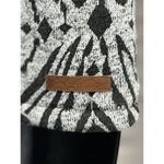 Billabong Light Gray/Black Aztec Zip Up Fabric Hood Jacket Size S Pocket Logo Photo 5