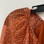 Abercrombie & Fitch Burnt Orange Polka Dot Chiffon Thong Bodysuit Size Small Photo 6