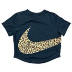 Nike Women's Leopard Print Crop Top & Shorts Set Size S Activewear Photo 1