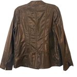 Coldwater Creek  Jacket Womens‎ 10 Petite Brown Bronze Metallic Pockets Photo 7